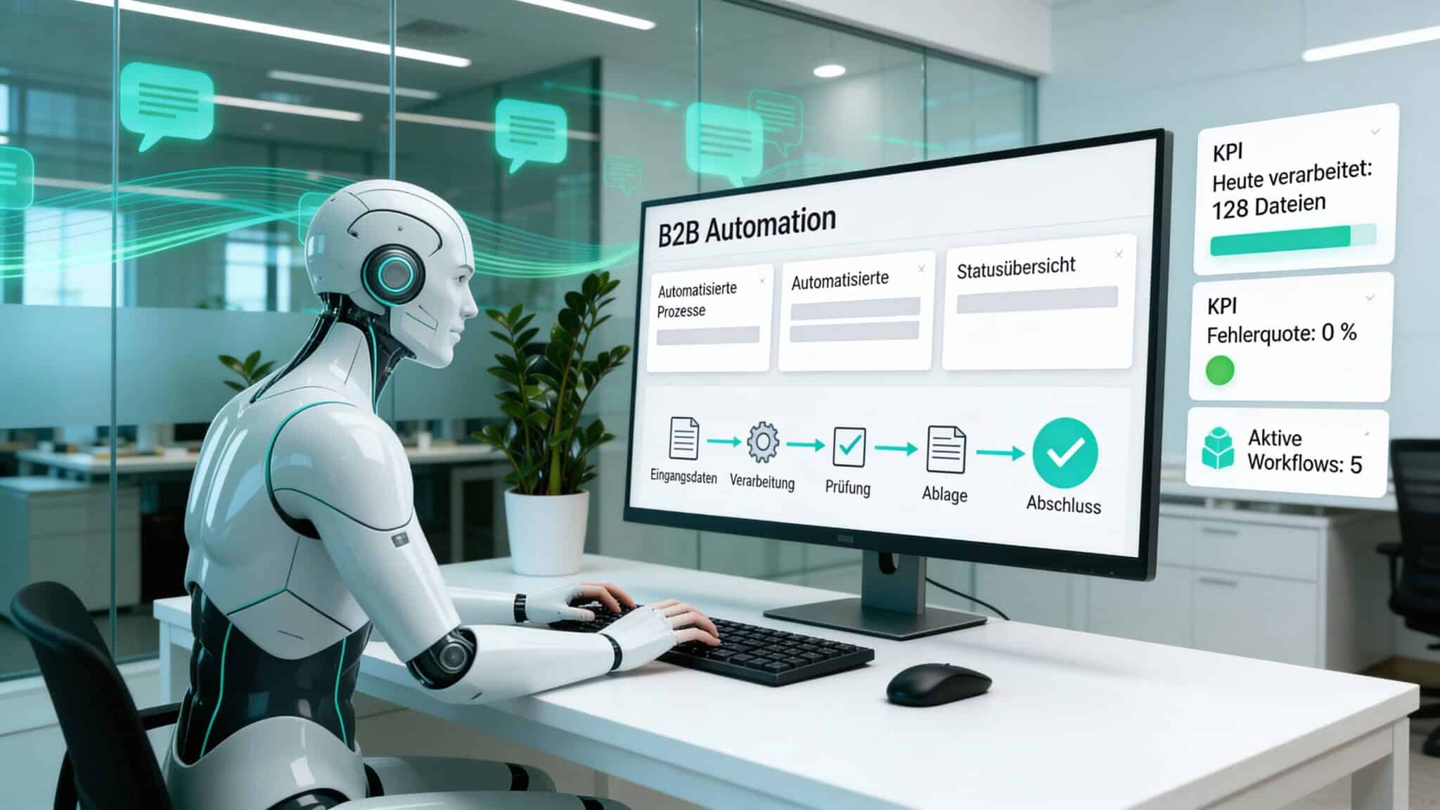 KI-Mitarbeiter von Esposito IT verarbeitet automatisiert Dateien und steuert digitale Workflows mit KPI-Überwachung